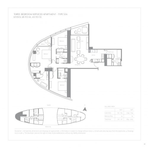 Three Bedroom Serviced Apartments