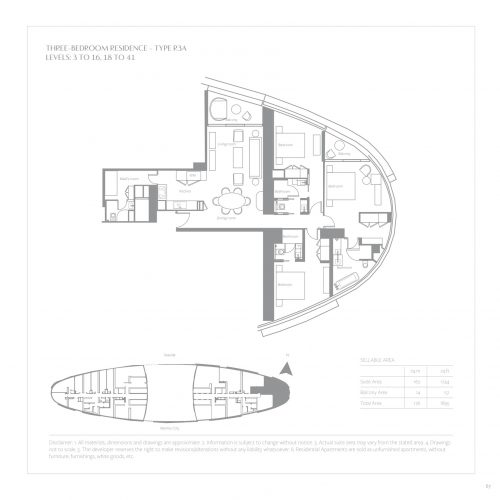 Three Bedroom Residences