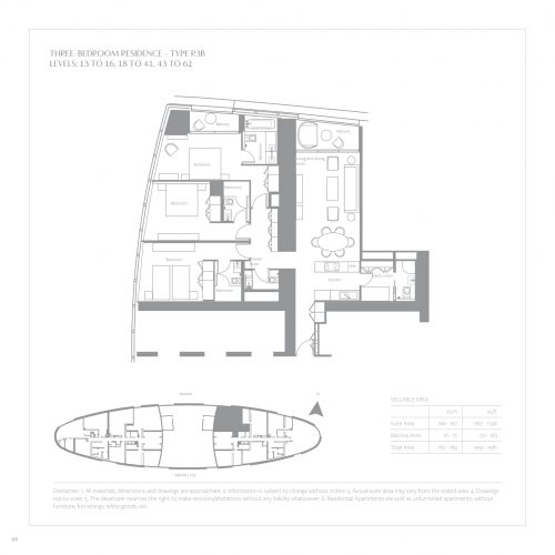 Three Bedroom Residences